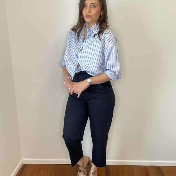 Camicia con riga BLU OVER