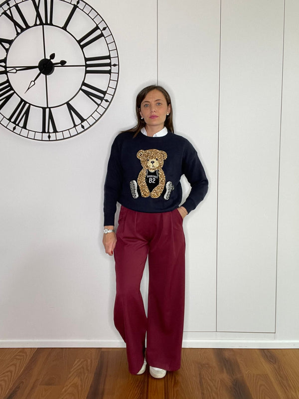 PANTALONE REBECCA BORDEAUX BODINERO